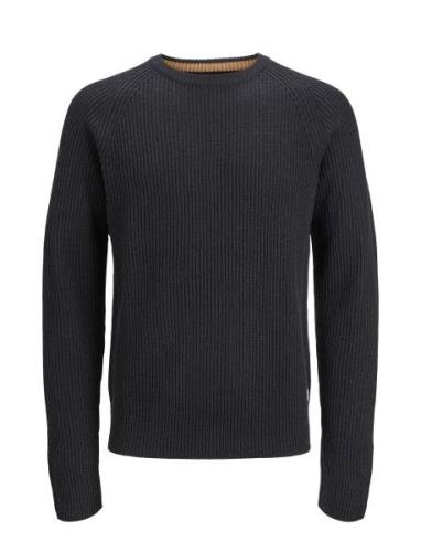 Jack & J S Jjpannel Knit Crew Neck Aw23 Svart