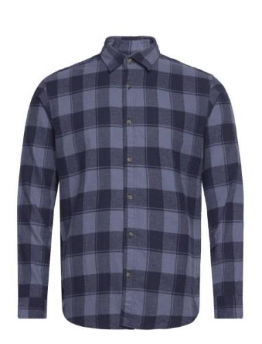 Jack & J S Jjplain Fall Buffalo Shirt Ls Marinblå