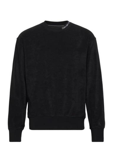 Calvin Klein Jeans Embro Neck Towelling Crewneck Svart