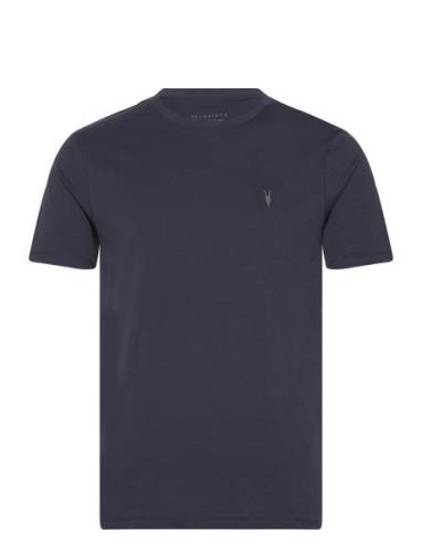Brace Ss Crew Tops T-shirts Short-sleeved Navy AllSaints