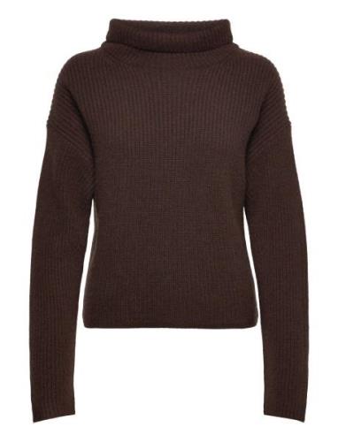 Polo Ralph Lauren Rib-Knit Wool-Cashmere Mockneck Jumper Brun