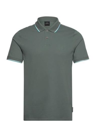 Polo Tops Polos Short-sleeved Green Armani Exchange