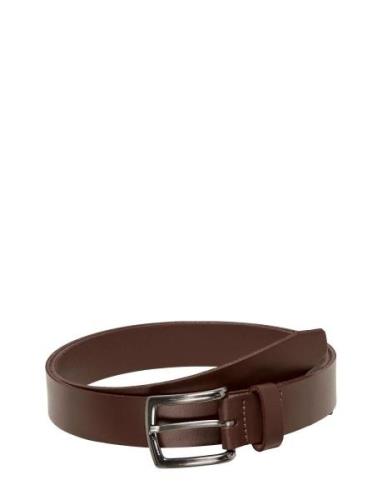 Onsboon Slim Leather Belt Noos Accessories Belts Classic Belts Brown O...