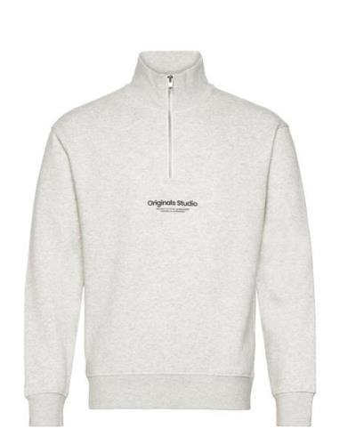 Jack & J S Jorvesterbro Sweat Quarter Zip Hn Noos Grå