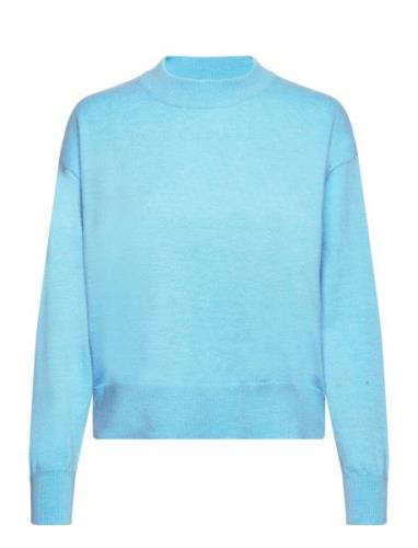 Knit With Round Neck Tops Knitwear Jumpers Blue Coster Copenhagen