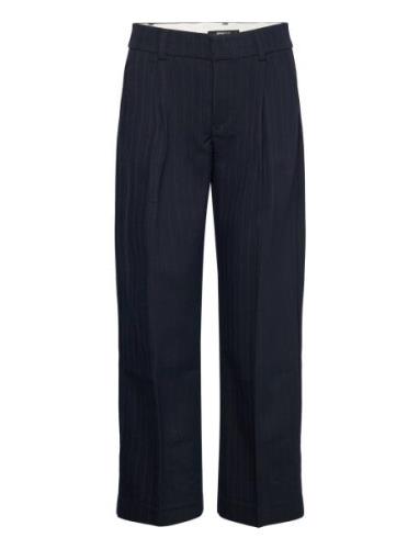 Gina Tricot Low Waist Trousers Marinblå