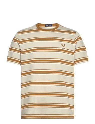 Fred Perry Stripe T-Shirt Beige