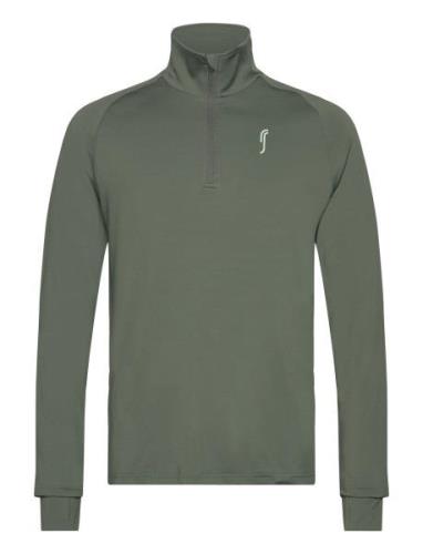 Men’s Half Zip Sweater Sport Sweat-shirts & Hoodies Sweat-shirts Green...