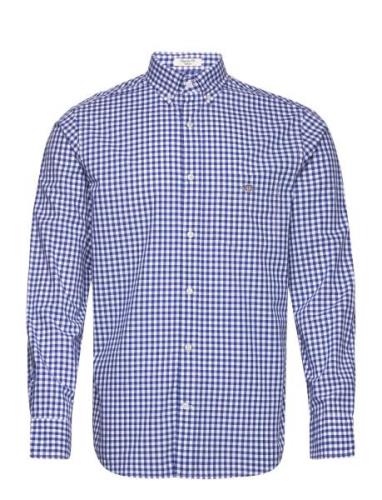 GANT Reg Classic Poplin Gingham Shirt Blå