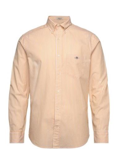 Reg Classic Poplin Stripe Shirt Tops Shirts Casual Orange GANT