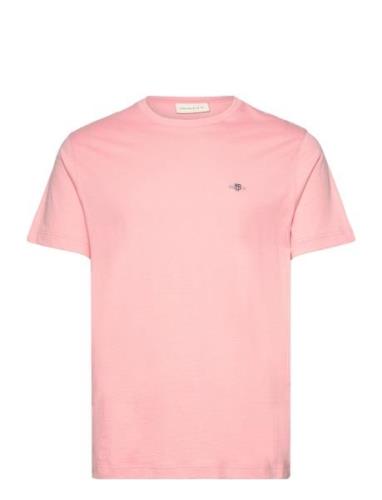 Reg Shield Ss T-Shirt Tops T-shirts Short-sleeved Pink GANT