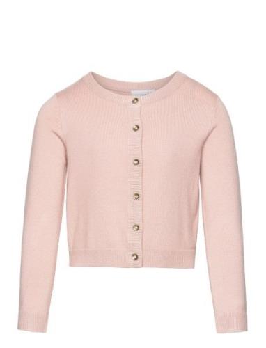 Nmfvalma Ls Short Knit Card R1 Tops Knitwear Cardigans Pink Name It