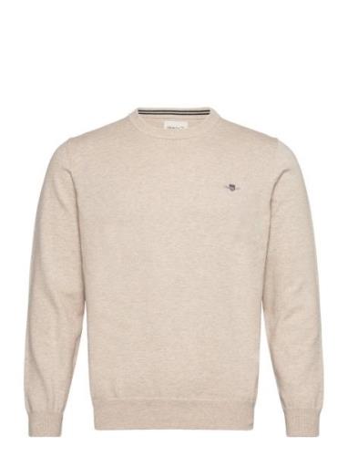 GANT Classic Cotton C-Neck Beige