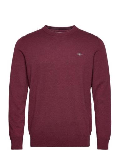 GANT Classic Cotton C-Neck Burgundy