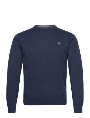 GANT Classic Cotton C-Neck Marinblå