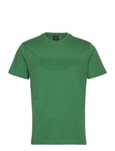 Am Emboss Tee Tops T-shirts Short-sleeved Green Hackett London
