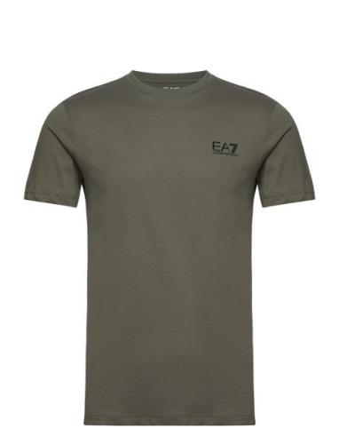 T-Shirt Tops T-shirts Short-sleeved Khaki Green EA7
