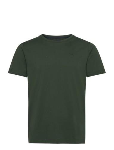 Pima Cotton Tee Tops T-shirts Short-sleeved Khaki Green Hackett London