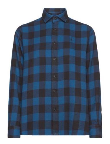 Polo Ralph Lauren Relaxed Fit Plaid Cotton Twill Shirt Blå