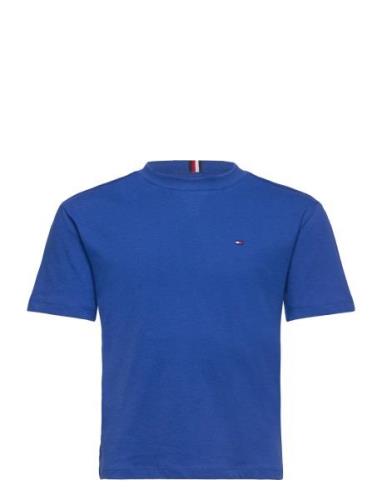 Essential Tee S/S Tops T-shirts Short-sleeved Blue Tommy Hilfiger