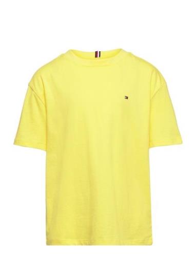 Essential Tee Ss Tops T-shirts Short-sleeved Yellow Tommy Hilfiger