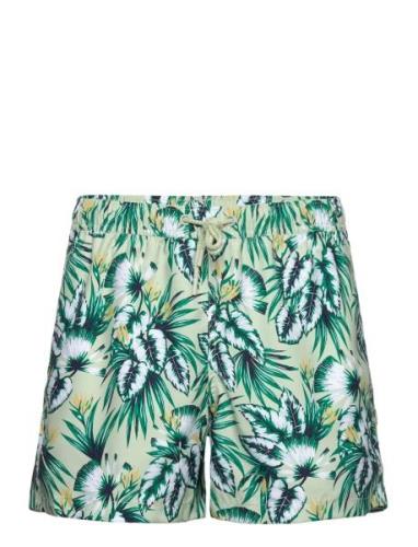 Borg Print Swim Shorts Badshorts Green Björn Borg