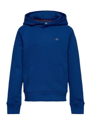 Shield Hoodie Tops Sweat-shirts & Hoodies Hoodies Blue GANT