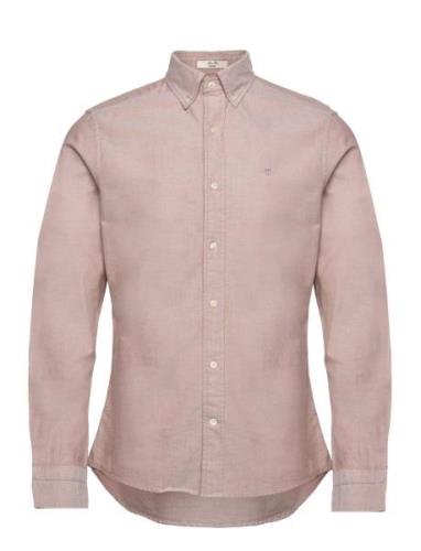 Slim Classic Oxford Shirt Tops Shirts Casual Beige GANT