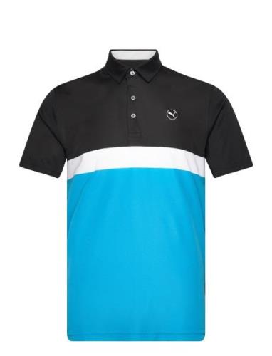 Pure Colorblock Polo Tops Polos Short-sleeved Blue PUMA Golf