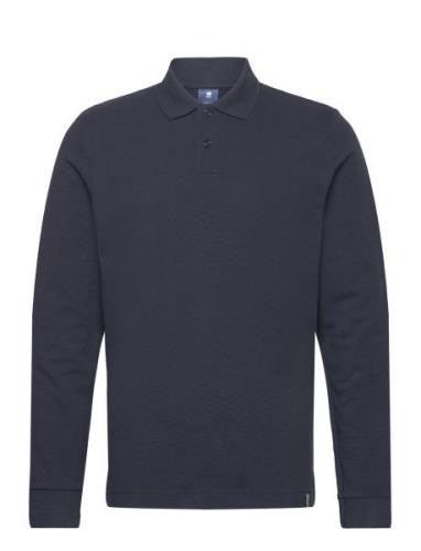 Essential Polo L\S Tops Polos Long-sleeved Navy G-Star RAW