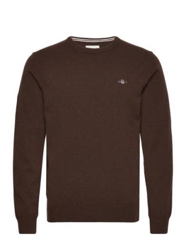 GANT Superfine Lambswool C-Neck Brun