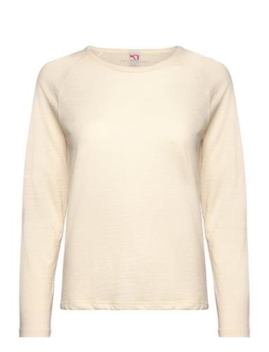 Sanne Wool Ls Sport T-shirts & Tops Long-sleeved Cream Kari Traa