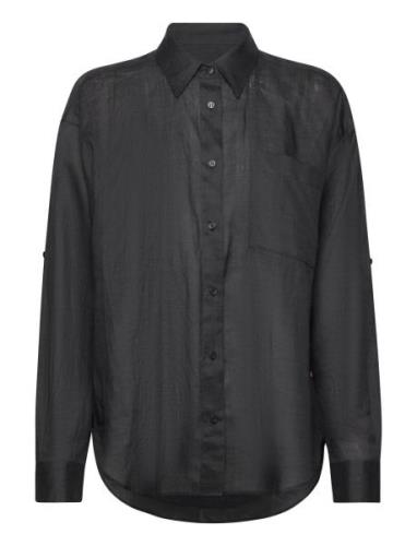 C_Bostik Tops Shirts Long-sleeved Black BOSS