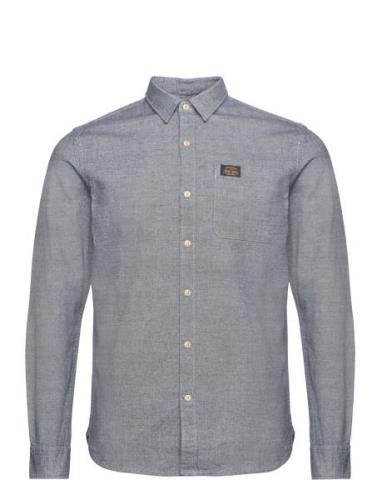 Superdry Cotton Workwear Ls Shirt Blå