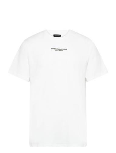 Ørestaden Brygge Cotton Tee Tops T-shirts Short-sleeved White Clean Cu...