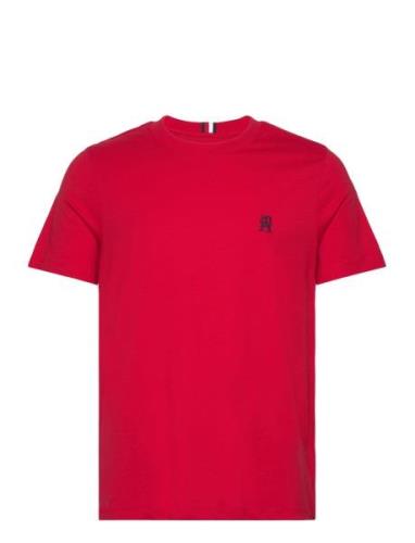 Monogram Imd Tee Tops T-shirts Short-sleeved Red Tommy Hilfiger
