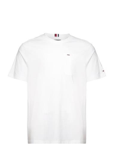 Monotype Pocket Tee Tops T-shirts Short-sleeved White Tommy Hilfiger