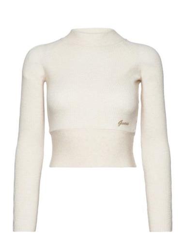 Ls Tn Melodie Swtr Tops Knitwear Jumpers Cream GUESS Jeans
