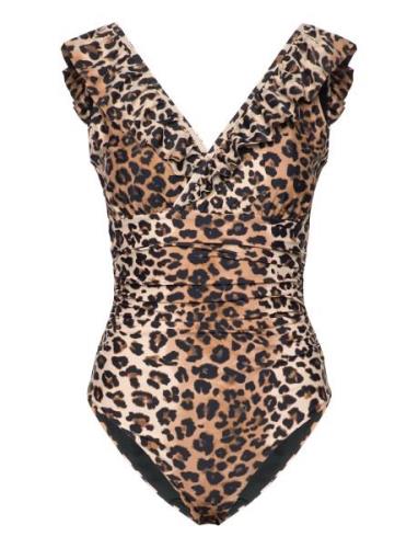 Agnescras Swimsuit Baddräkt Badkläder Brown Cras