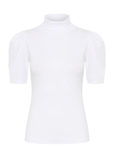 Drewgz Ss Puff Blouse Tops Blouses Short-sleeved White Gestuz