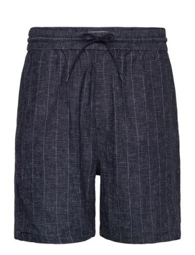 Les Deux Otto Linen Shorts Marinblå