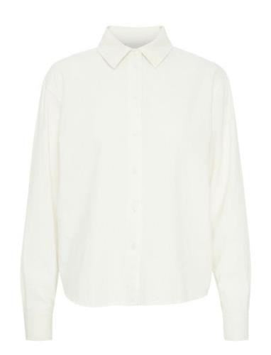 Ihlino Sh2 Tops Shirts Long-sleeved White ICHI