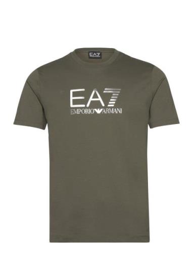 T-Shirt Tops T-shirts Short-sleeved Khaki Green EA7