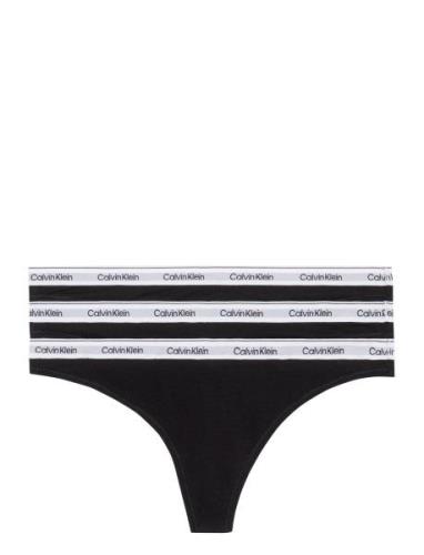 Calvin Klein Thong 3Pk Svart