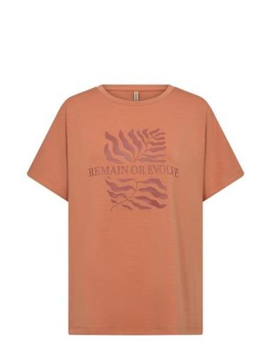 Sc-Banu Tops T-shirts & Tops Short-sleeved Orange Soyaconcept