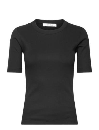 Kristin Tops T-shirts & Tops Short-sleeved Black IVY OAK