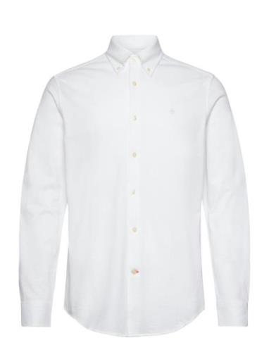 Eddie Pique Shirt - Slim Fit Designers Shirts Casual White Morris