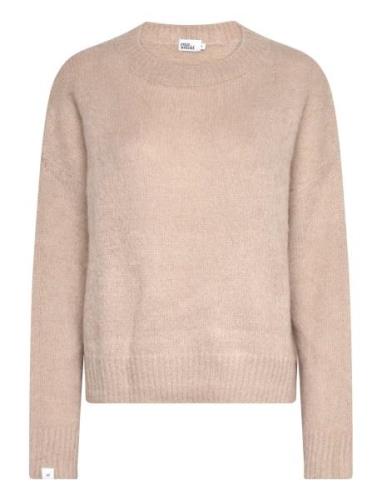 Florie Brushed Sweater Tops Knitwear Jumpers Beige Once Untold