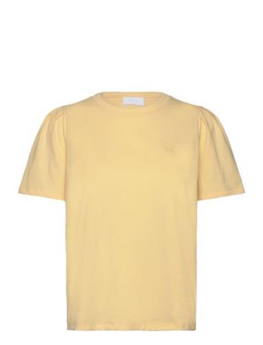 Lr-Isol Tops T-shirts & Tops Short-sleeved Yellow Levete Room