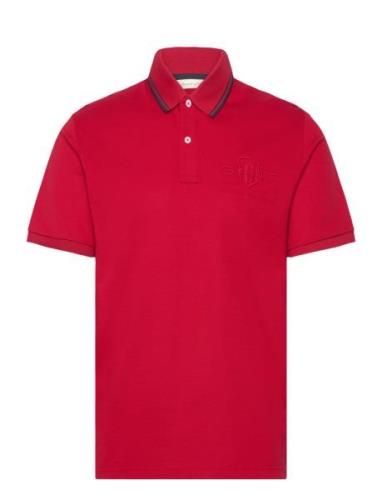 GANT Contrast Tipping Ss Pique Polo Röd